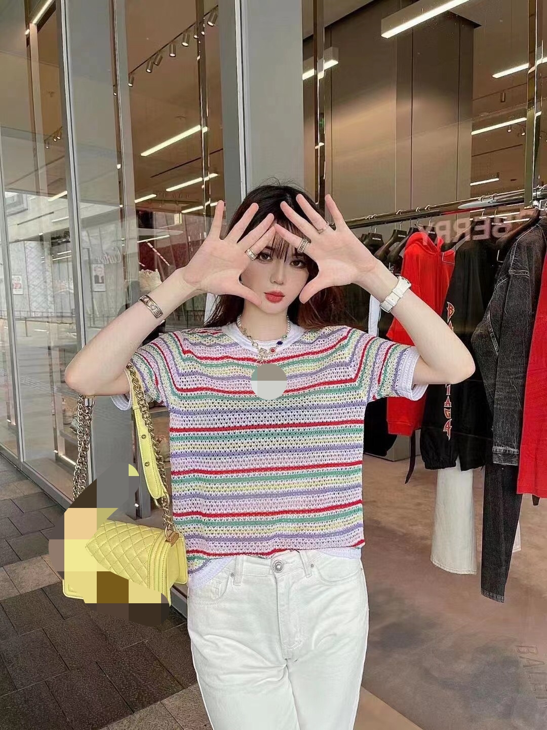 722 L 2022 Runway Summer Brand Same Style Sweater Crew Neck Short Sleeve Beads Women' Sweaters Meiyi, Customize
722 L 2022 Runway Summer Brand Same Style Sweater Crew Neck Short Sleeve Beads Women' Sweaters Meiyi, Customize
