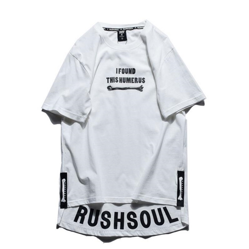 New Men's fashion Seven long sleeved T-shirt sleeve side slit solid color plus size round neck T-shirt costumes T200224