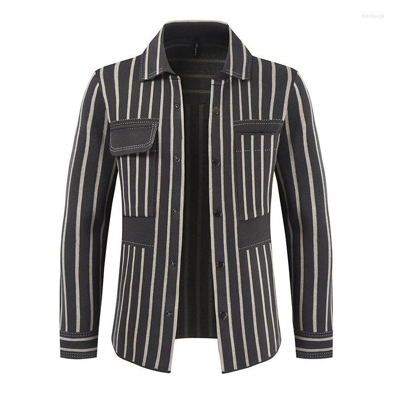 Men's Casual Shirts Striped Shirt Knitted Cardigan Lapel Sweater 2022 Autumn And Winter, Black
Men's Casual Shirts Striped Shirt Knitted Cardigan Lapel Sweater 2022 Autumn And Winter, Black
