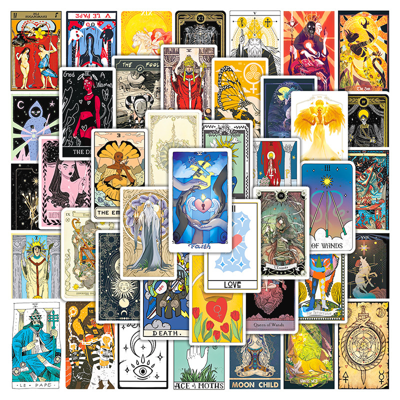 50PCS Tarot Cards Skateboard Stickers For Car Baby Diary Phone Laptop Kids Toys DIY Decals, Multi colors
50PCS Tarot Cards Skateboard Stickers For Car Baby Diary Phone Laptop Kids Toys DIY Decals, Multi colors