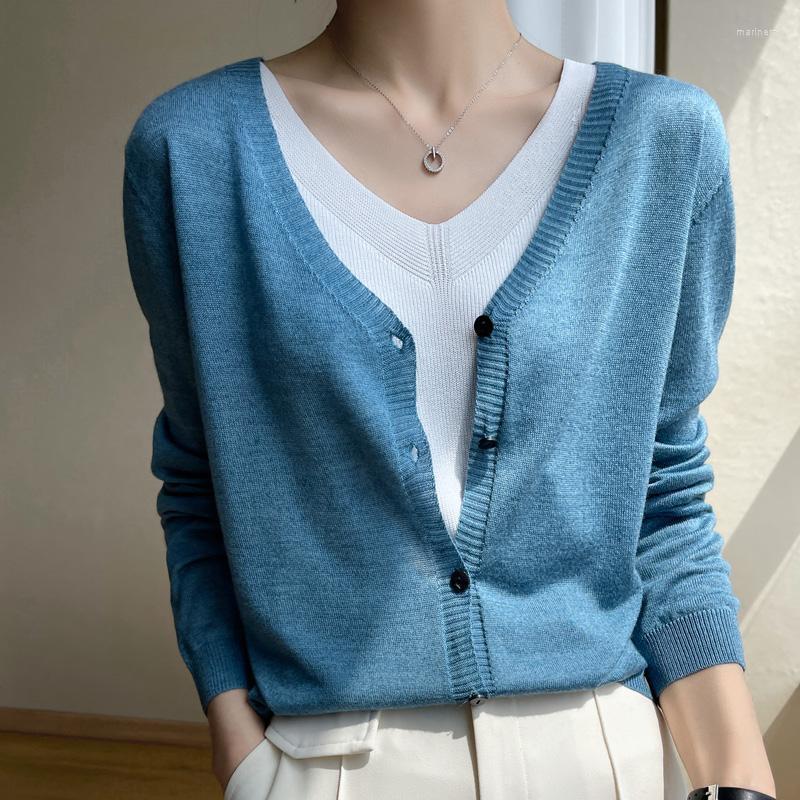 Women's Knits & Tees Worsted Sweater Ladies V-neck Knit Cardigan 2022 Spring And Autumn Solid Color Top Casual Thin Women's JacketWomen', Green
Women's Knits & Tees Worsted Sweater Ladies V-neck Knit Cardigan 2022 Spring And Autumn Solid Color Top Casual Thin Women's JacketWomen', Green
