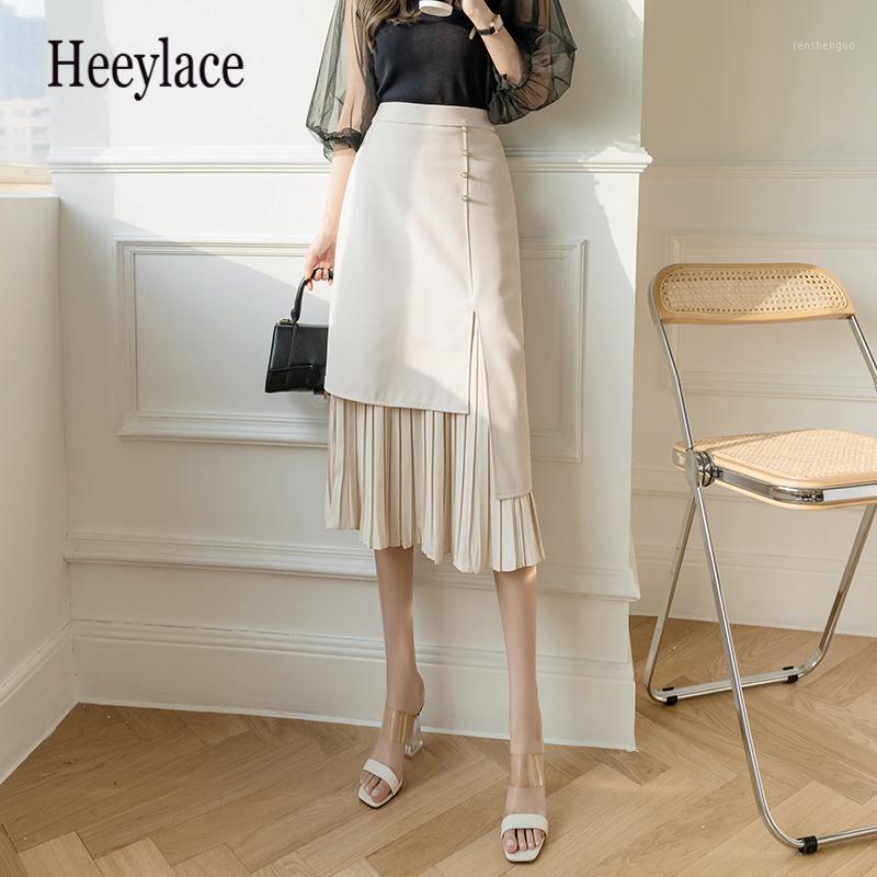 Skirts 2022 Summer Women' Elegant Fashion Korean Style High Waist Side Split Pleated Midi Female Ladies Skirt, Black
Skirts 2022 Summer Women' Elegant Fashion Korean Style High Waist Side Split Pleated Midi Female Ladies Skirt, Black