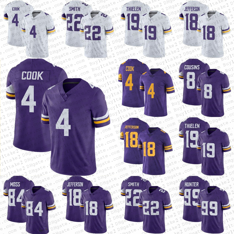 4 Dalvin Cook 18 Justin Jefferson Mens Women Youth Kids Vikinges Football 19 Adam Thielen Jerseys 22 Harrison Smith 84 Randy Moss 99 Danielle Hunter 8 Kirk Cousins, Shown
4 Dalvin Cook 18 Justin Jefferson Mens Women Youth Kids Vikinges Football 19 Adam Thielen Jerseys 22 Harrison Smith 84 Randy Moss 99 Danielle Hunter 8 Kirk Cousins, Shown
