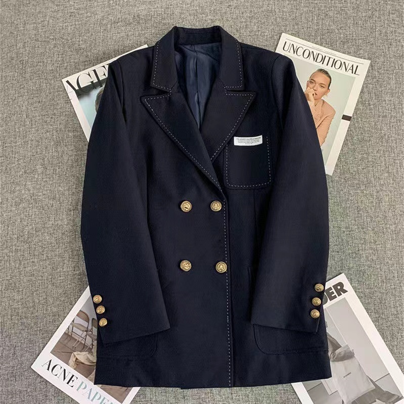Medigo-658 Womens Suits & Blazers fashion women suit designer The spring 2022 navy contrast bright line blazer, Dark blue
Medigo-658 Womens Suits & Blazers fashion women suit designer The spring 2022 navy contrast bright line blazer, Dark blue