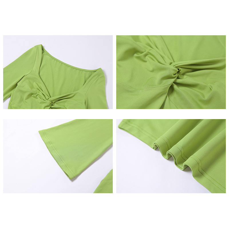 Solid Fairy Summer Dress Women Elegant Long Sleeve Mini Dresses VNeck Sexy Slim Streetwear Womens Bodycon Party Dress Robe 220816