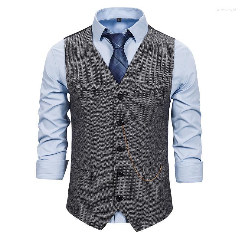 Men' Vests Fashion Suit Vest Mens Single Breasted Formal Dress Wool Herringbone Tweed Waistcoat Male Business Wedding Prom Stra22, Coffee
Men' Vests Fashion Suit Vest Mens Single Breasted Formal Dress Wool Herringbone Tweed Waistcoat Male Business Wedding Prom Stra22, Coffee