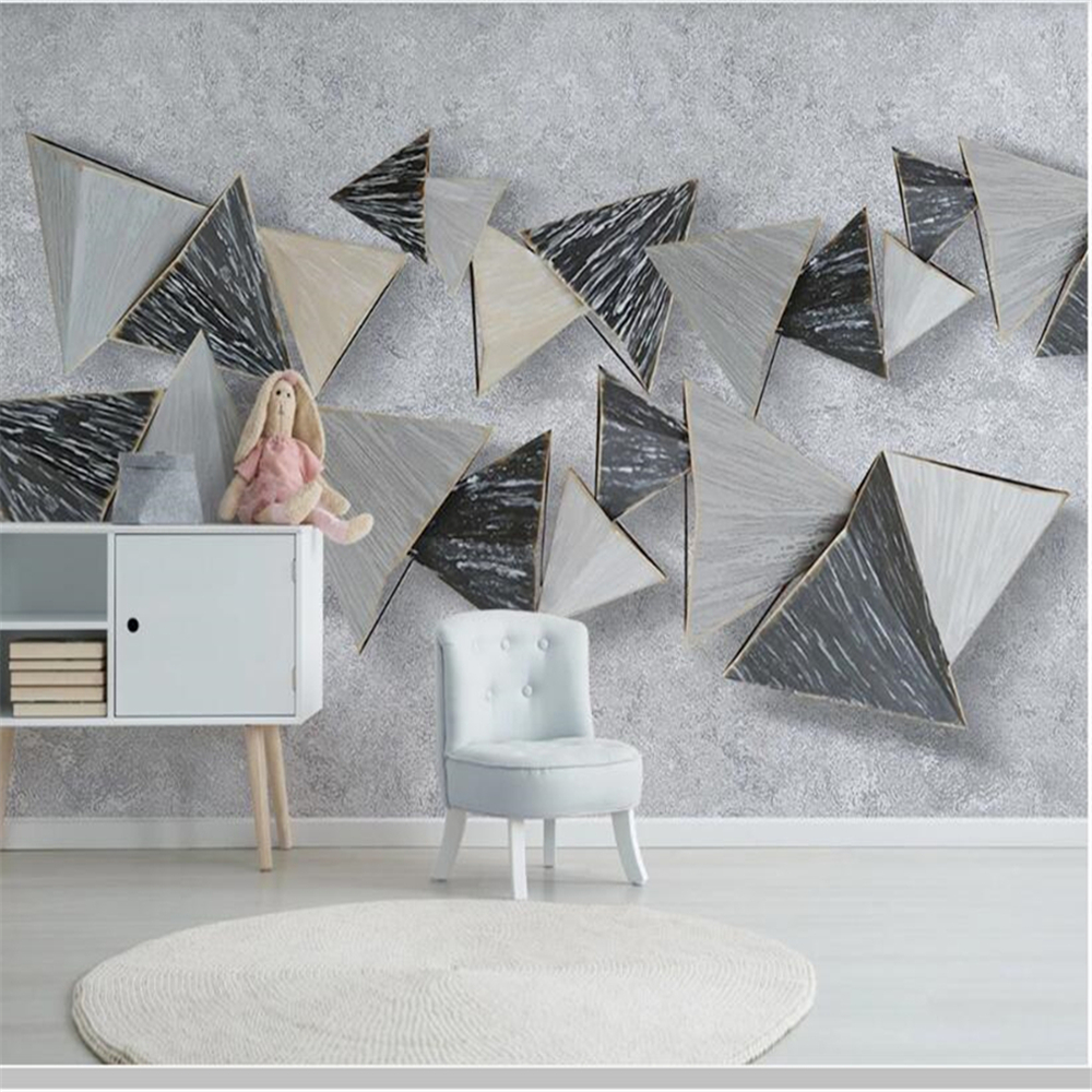 Papel de parede Modern 3D stereo geometric marble background wallpaper mural wall bedroom wall papers home decor