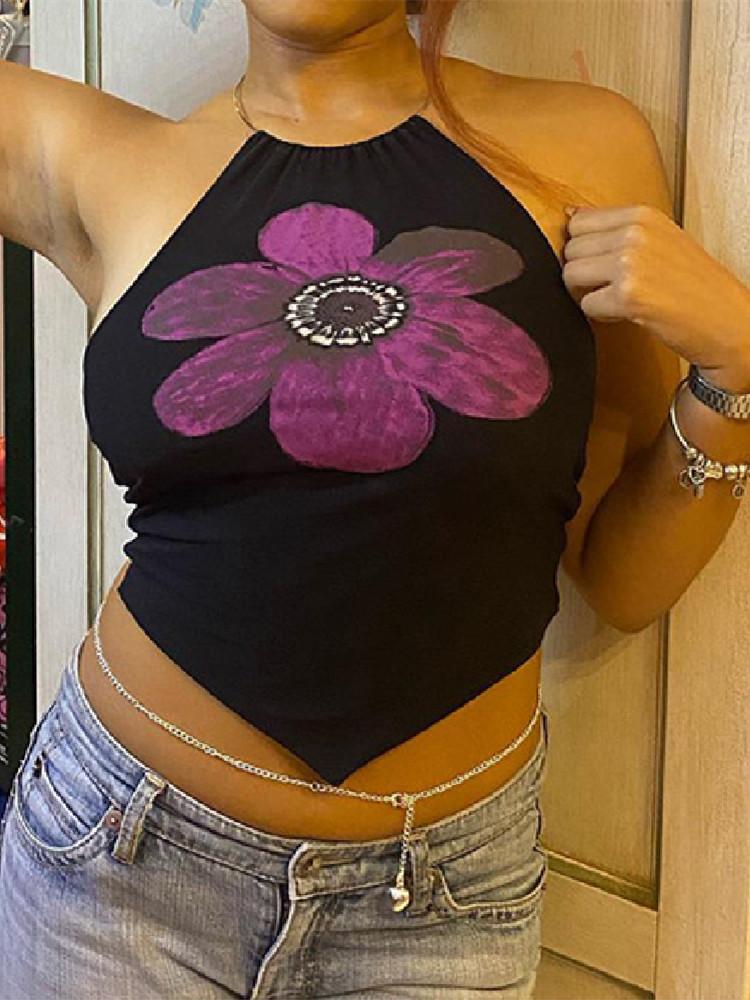 Women' Tanks & Camis Summer Wild Floral Pattern Tank Tops Sexy Backless Tied Hanging Neck Street Casual Party Stylish Women Ladies Navel Ve, Black
Women' Tanks & Camis Summer Wild Floral Pattern Tank Tops Sexy Backless Tied Hanging Neck Street Casual Party Stylish Women Ladies Navel Ve, Black