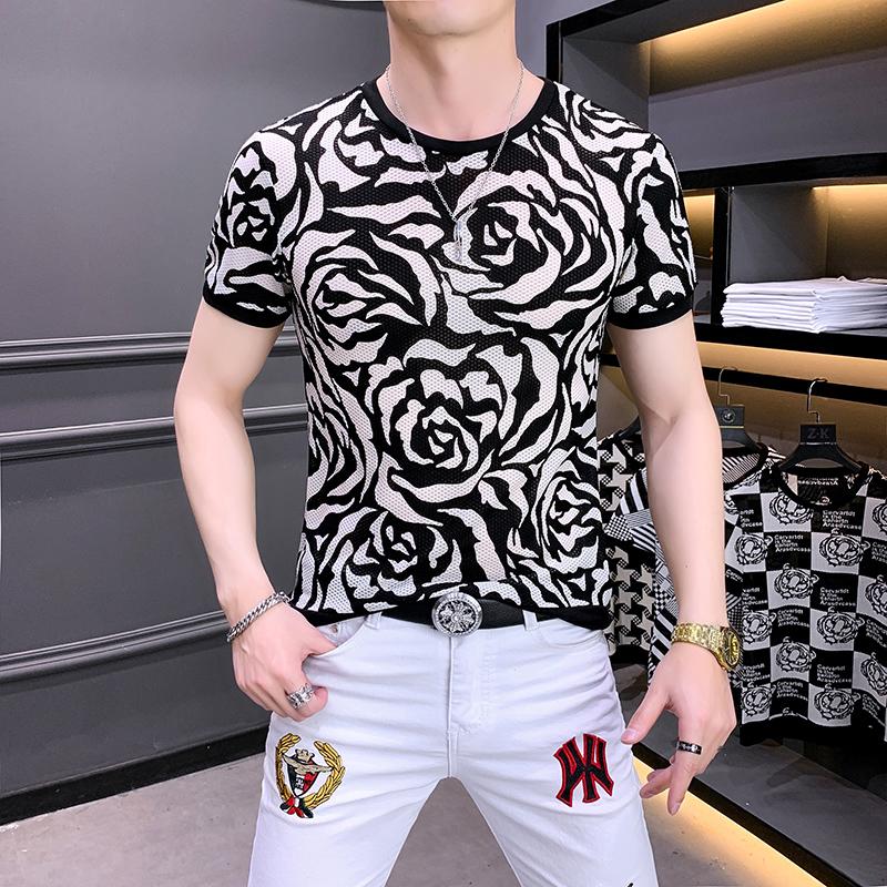 Men's T-Shirts Flower Pattern Print Slim Fit Luxury Short Sleeve T Shirt Men Summer Quality Smooth Breathable Icy Cool Elastic CamisetasMen', As picture
Men's T-Shirts Flower Pattern Print Slim Fit Luxury Short Sleeve T Shirt Men Summer Quality Smooth Breathable Icy Cool Elastic CamisetasMen', As picture