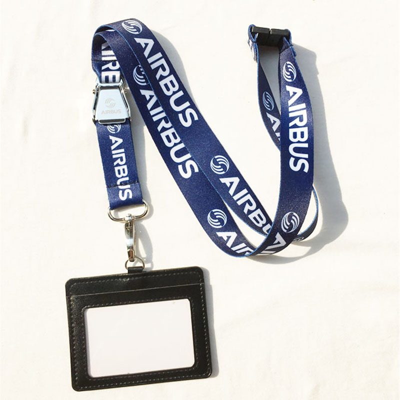 Keychain Airbus Airline Airplane Aircraft Seat Belt Buckle Lanyard for Pilot Flight Crew's License Honored Guest VIP ID Card Holder Keyring Emplo