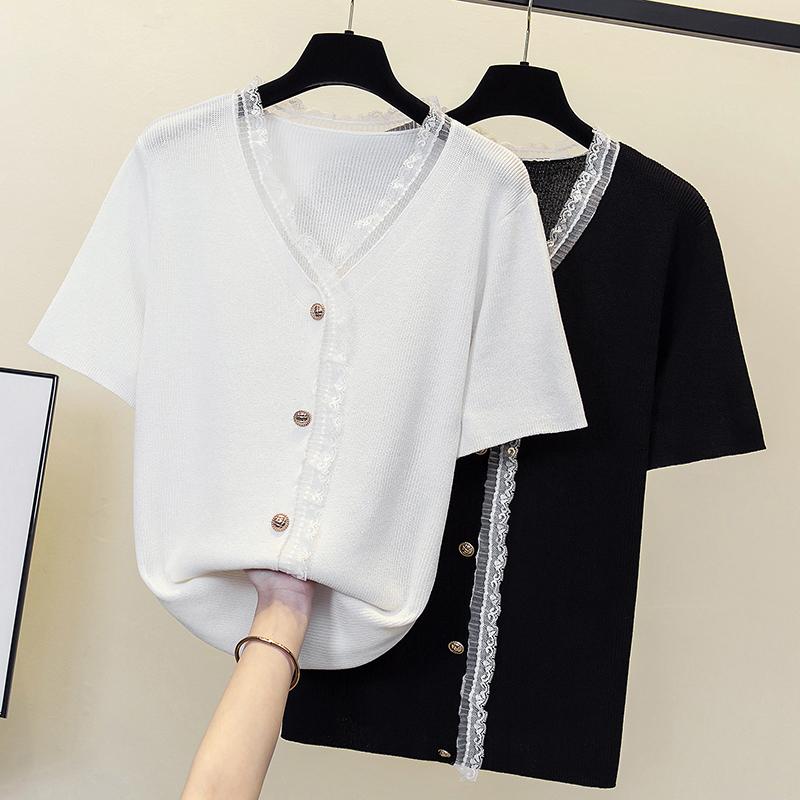 Women's Knits & Tees Women Spring Summer Sweater Single Breasted Cardigan V-Neck Coat Female Casual Knitted 2022 ClothingWomen's, Black
Women's Knits & Tees Women Spring Summer Sweater Single Breasted Cardigan V-Neck Coat Female Casual Knitted 2022 ClothingWomen's, Black