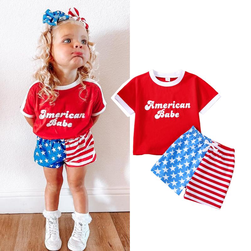 Clothing Sets Independence Day Baby Girls 2pcs Clothes 0-24M Letter Short Sleeve T Shirts Striped Star ShortsClothing, As pic
Clothing Sets Independence Day Baby Girls 2pcs Clothes 0-24M Letter Short Sleeve T Shirts Striped Star ShortsClothing, As pic
