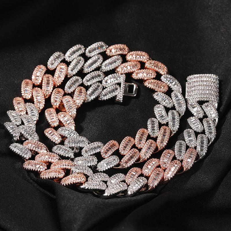 Chains 14"-20" Hip Hop Claw Set Square CZ Stone Bling Out 15mm Cuban Miami Link Chain Necklace For Men Rapper Jewelry GiftChains C
Chains 14"-20" Hip Hop Claw Set Square CZ Stone Bling Out 15mm Cuban Miami Link Chain Necklace For Men Rapper Jewelry GiftChains C