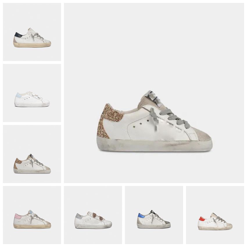 Luxury super Star kid baby Sneakers Dirtys platform sole Shoes boys girls Casual Shoe Italy brand Double height iconic Infants Golden Classic White Do-old Dirty style, Shoes box
Luxury super Star kid baby Sneakers Dirtys platform sole Shoes boys girls Casual Shoe Italy brand Double height iconic Infants Golden Classic White Do-old Dirty style, Shoes box