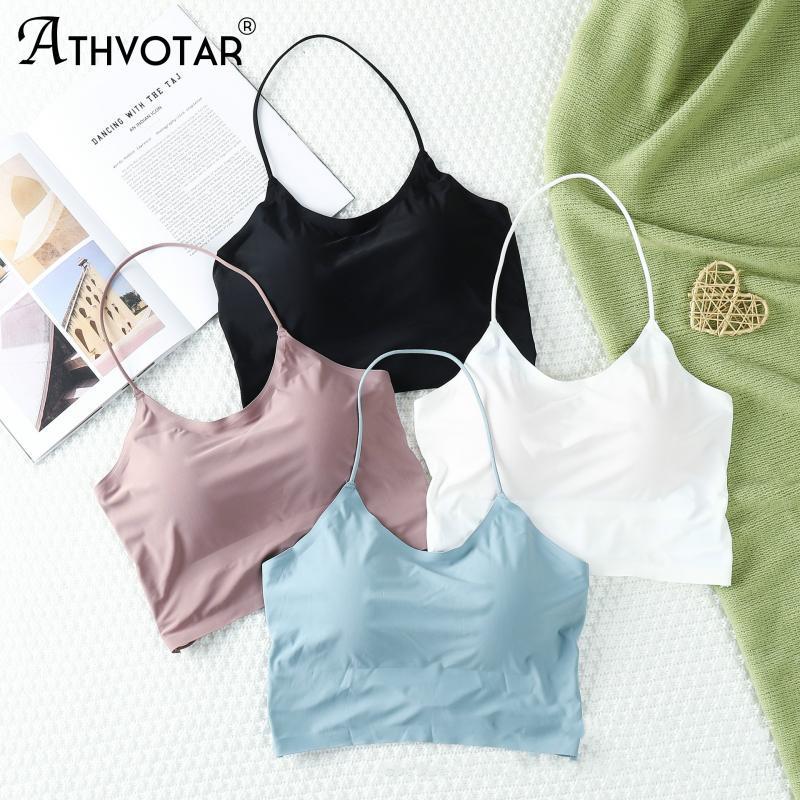 Bras ATHVOTAR Women Halter Bra Bralette Padded Elastic Ice Silk Brassiere Wireless Cross Backless Sleeveless Top Female Underwear, Green
Bras ATHVOTAR Women Halter Bra Bralette Padded Elastic Ice Silk Brassiere Wireless Cross Backless Sleeveless Top Female Underwear, Green