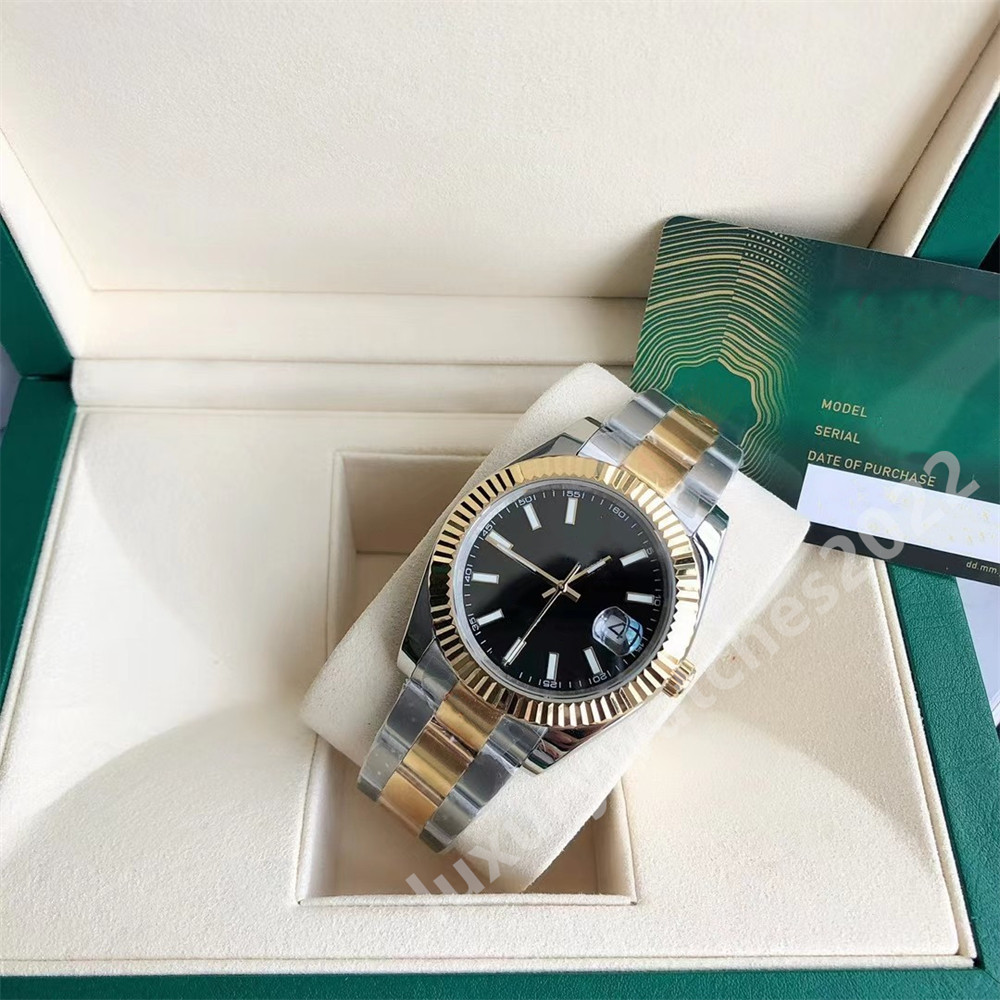 2022 New Mens Watch ZR Maker 126234 Black Dial 41mm Automatic Two Tone Fluted Case 2813 Movement Sapphire Montre De Luxe Watches