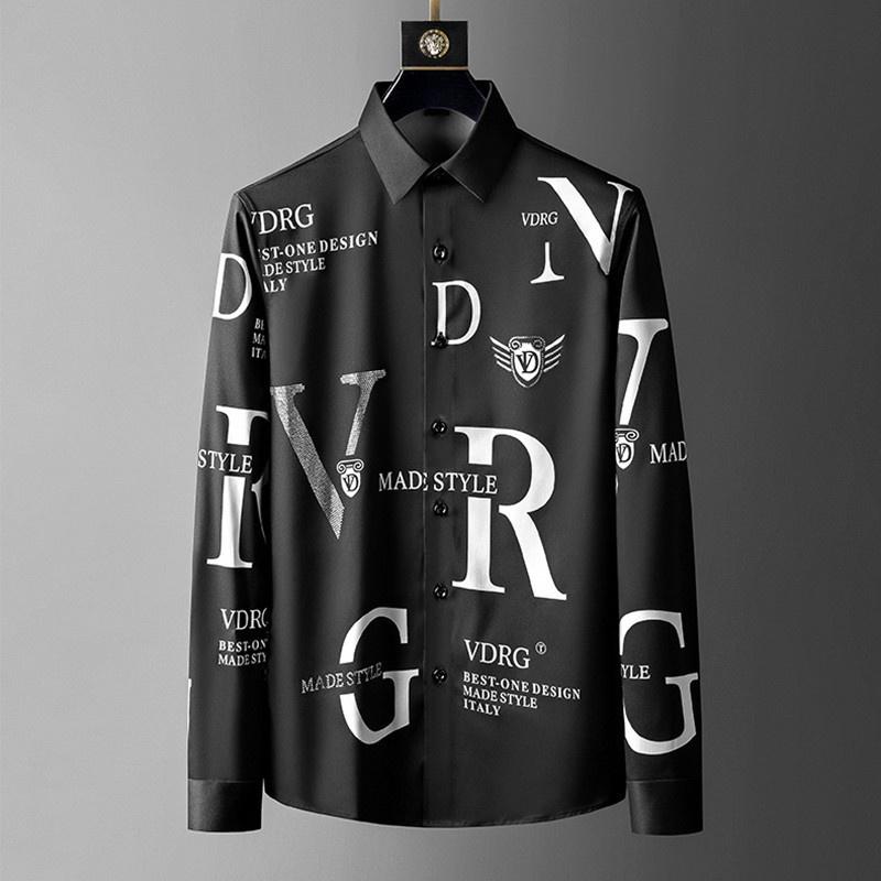 Men's Casual Shirts Business Rhinestone Letter Men Long Sleeve Shirt 2022 Spring Slim Streetwear Dress Social Nightclub Chemise HommeMen's, Black
Men's Casual Shirts Business Rhinestone Letter Men Long Sleeve Shirt 2022 Spring Slim Streetwear Dress Social Nightclub Chemise HommeMen's, Black