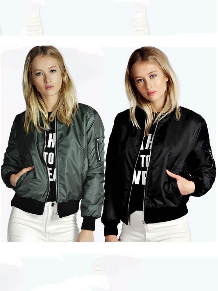 Women' Jackets Brand Thin Jacket 2022 Spring Women Celeb Bomber Long Sleeve Coat Casual Stand Collar Slim Short Outerwear, Black 
Women' Jackets Brand Thin Jacket 2022 Spring Women Celeb Bomber Long Sleeve Coat Casual Stand Collar Slim Short Outerwear, Black
