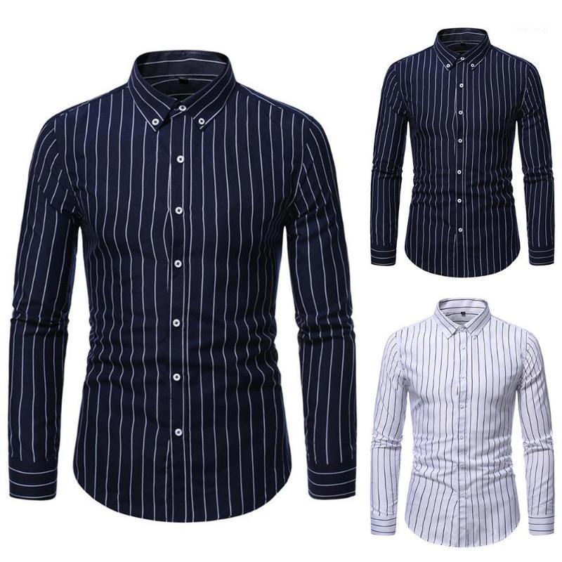 Men's Casual Shirts Mens Collar Stripe Button Shirt Long Sleeve Formal Business Tops, White
Men's Casual Shirts Mens Collar Stripe Button Shirt Long Sleeve Formal Business Tops, White