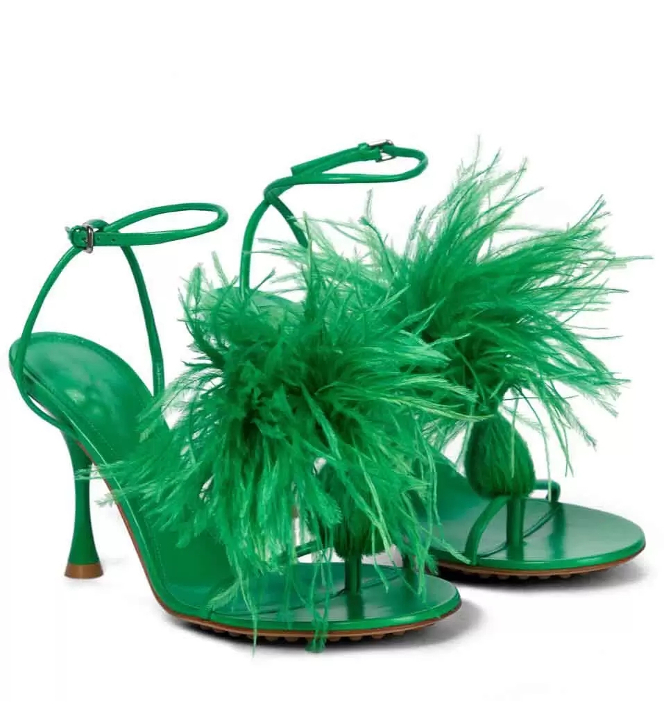 Party-starting Dot Feather-trimmed Leather Sandals Shoes For Women High Heels Luxury Summer Buckle-fastening Ankle Strap Pumps
Party-starting Dot Feather-trimmed Leather Sandals Shoes For Women High Heels Luxury Summer Buckle-fastening Ankle Strap Pumps