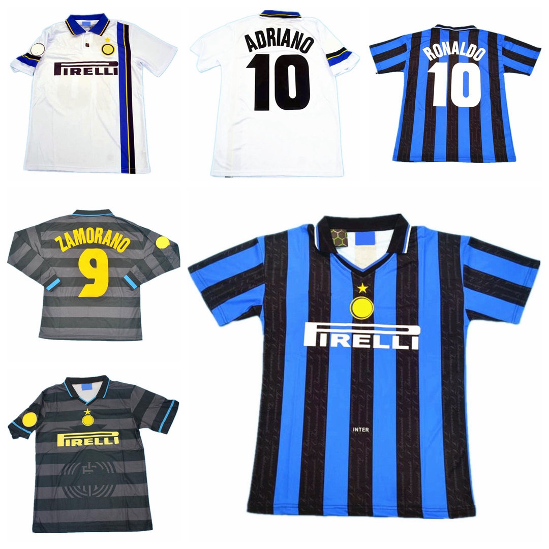 97 98 Soccer Jerseys Retro maillot classic vintage camisetas football shirts Uniforms UCL men home away RONALDO ZAMORANO BAGGIO RECOBA WEST ZANETTI INTER MILANs, 97-98 euro league away league
97 98 Soccer Jerseys Retro maillot classic vintage camisetas football shirts Uniforms UCL men home away RONALDO ZAMORANO BAGGIO RECOBA WEST ZANETTI INTER MILANs, 97-98 euro league away league