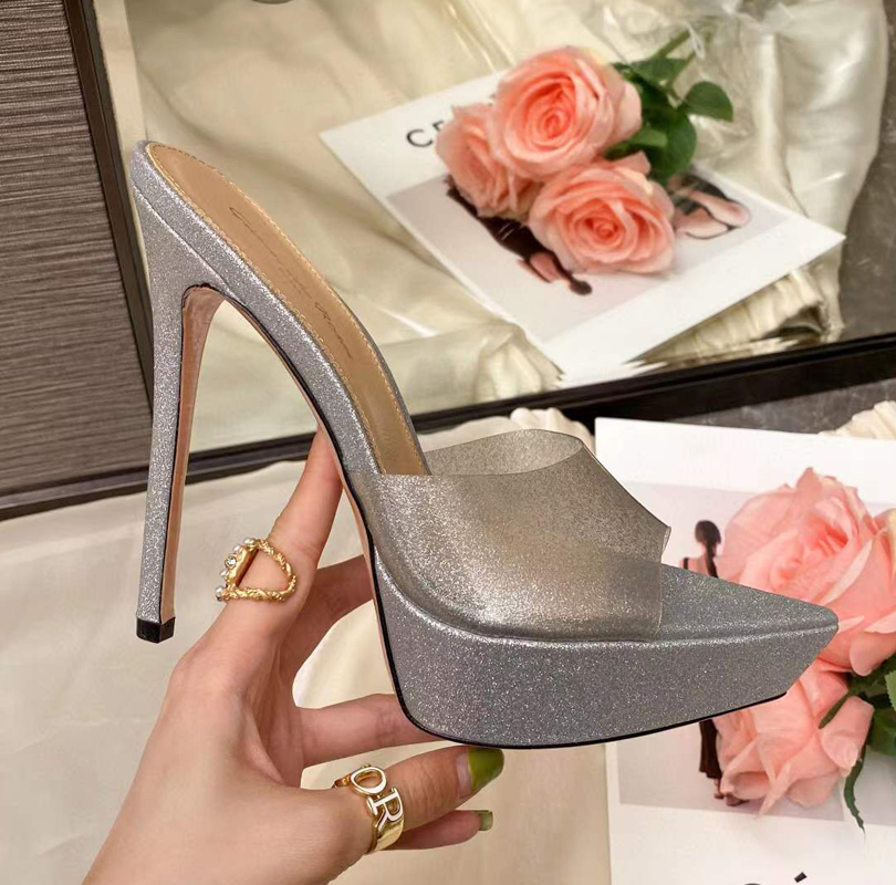 Flash silver PVC La Gianvito rossi slippers high-heeled sandals stiletto mules Leather high Heels slip-on open toe for women Designers shoes Evening factory footwear, Red
Flash silver PVC La Gianvito rossi slippers high-heeled sandals stiletto mules Leather high Heels slip-on open toe for women Designers shoes Evening factory footwear, Red