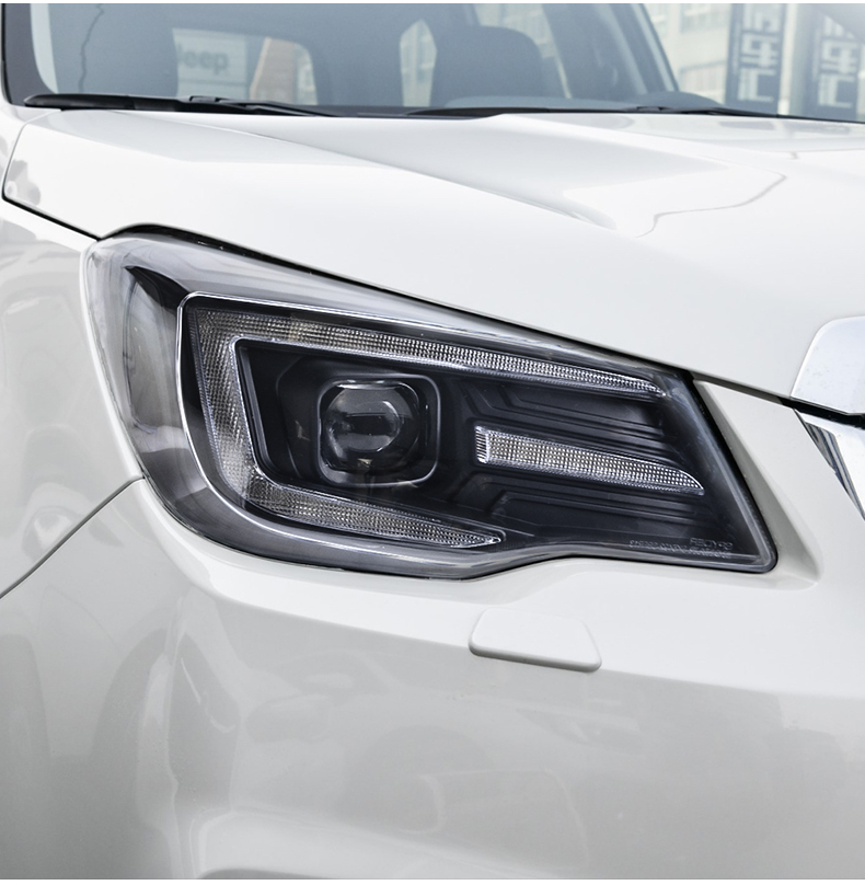 Car Headlights Assembly For Forester 2013-20 16 DRL Daytime Running Lights Headlamp LED Bi Xenon Bulb Fog Lights