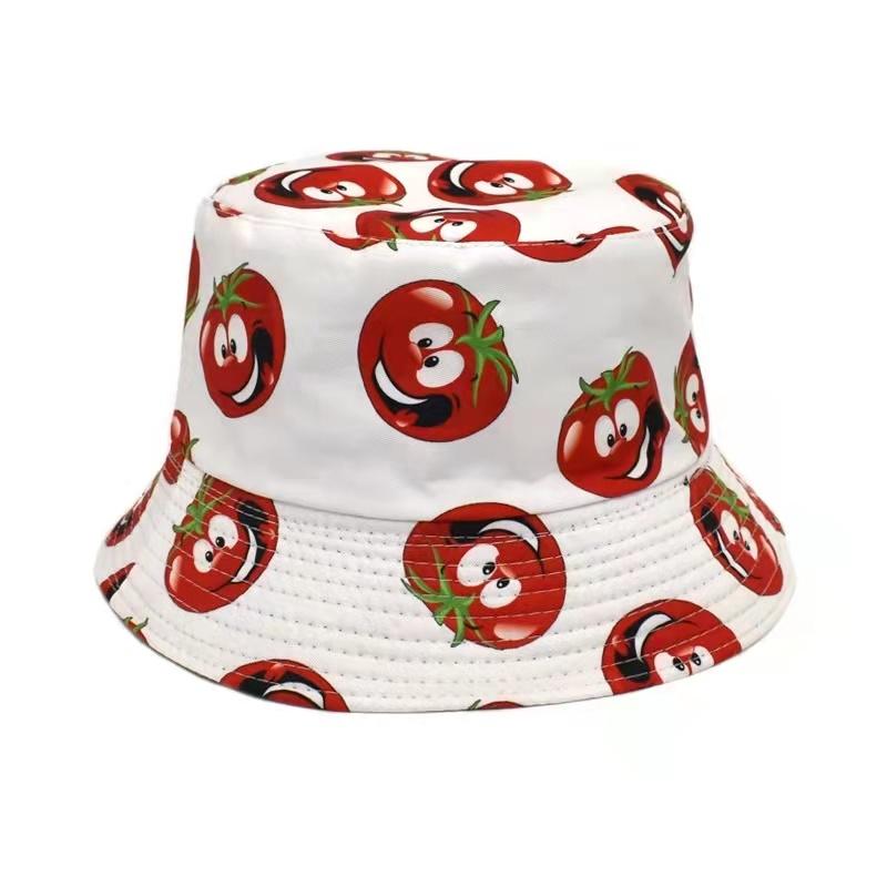 Berets Summer Fashion Vegetable Printing Bucket Hat Women Double Side Cotton Reversible Sun Protection Cap Female Panama Fisherman Hats, 02
Berets Summer Fashion Vegetable Printing Bucket Hat Women Double Side Cotton Reversible Sun Protection Cap Female Panama Fisherman Hats, 02