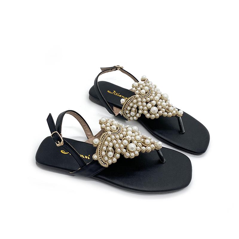 Sandals Faux Pearl Décor Back Strap Women Summer Flat Shoes Square Toe Casual Slippers Lady /Women's / For, Black
Sandals Faux Pearl Décor Back Strap Women Summer Flat Shoes Square Toe Casual Slippers Lady /Women's / For, Black