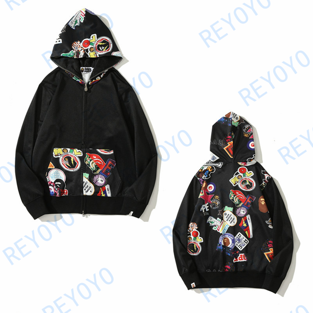 Men's Hoodies & Sweatshirts High Quality Apes Japanese Shark ape head Luminous camo Star galaxy Spots Men and women couples with the same 100% Cotton hoodie H003, 1pcs buttons
Men's Hoodies & Sweatshirts High Quality Apes Japanese Shark ape head Luminous camo Star galaxy Spots Men and women couples with the same 100% Cotton hoodie H003, 1pcs buttons