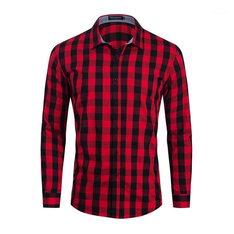 Autumn Fashion Plaid Red Shirt Men Slim Fit Business Casual Long Sleeve Checked Pure Cotton Social Dress Shirts,FM274 Men' Shirts
Autumn Fashion Plaid Red Shirt Men Slim Fit Business Casual Long Sleeve Checked Pure Cotton Social Dress Shirts,FM274 Men' Shirts