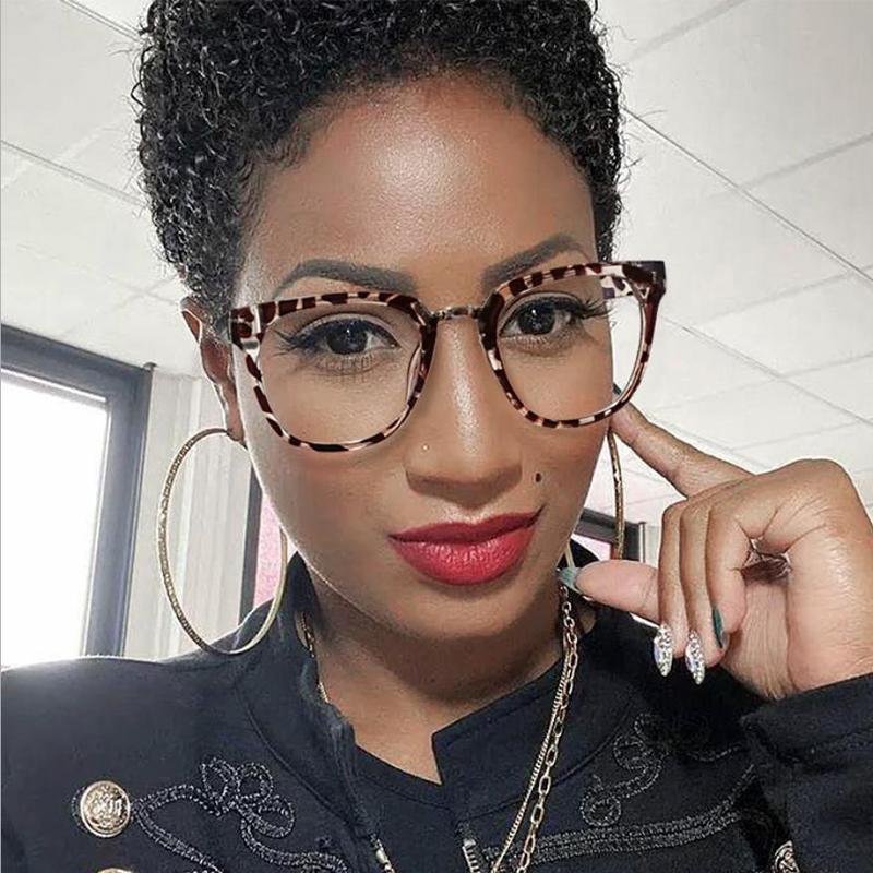 Fashion Sunglasses Frames Sexy Leopard Square Anti-blue Light Eyeglasses For Women Transparent Computer Glasses Trends, Black
Fashion Sunglasses Frames Sexy Leopard Square Anti-blue Light Eyeglasses For Women Transparent Computer Glasses Trends, Black