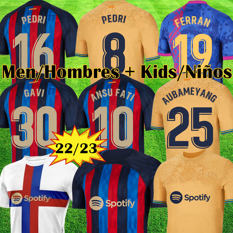 22 23 PEDRI soccer jersey ADAMA GAVI camiseta de futbol FERRAN 2021 2022 2023 FC ANSU FATI MEMPHIS LEWANDOWSKI barcelona DEST football shirt men kit kids equipments, 21 22 away
22 23 PEDRI soccer jersey ADAMA GAVI camiseta de futbol FERRAN 2021 2022 2023 FC ANSU FATI MEMPHIS LEWANDOWSKI barcelona DEST football shirt men kit kids equipments, 21 22 away
