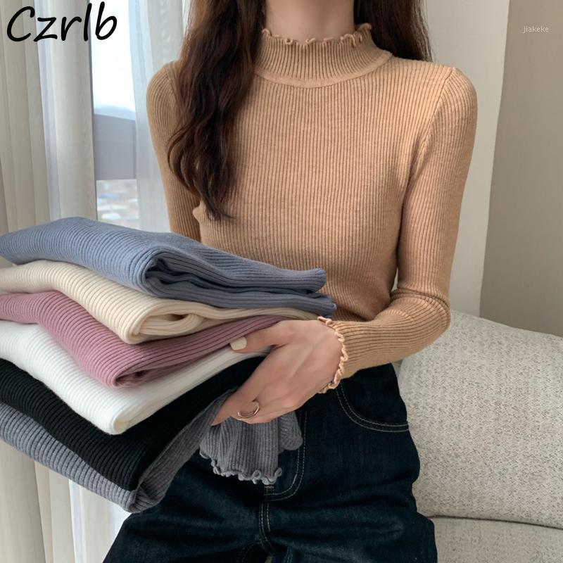 Women's Sweaters Pullovers Women Design Half High Collar Tender Casual Slim Solid Long Sleeve 6 Colors Minimalist College Basic Teens Haraju, White
Women's Sweaters Pullovers Women Design Half High Collar Tender Casual Slim Solid Long Sleeve 6 Colors Minimalist College Basic Teens Haraju, White