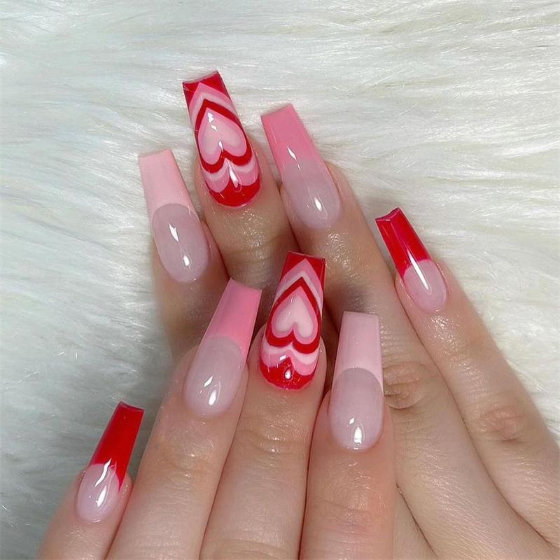 False Nails Red Sweetie Designed Press On French Medium Ballerina Fake With Design 24PCS/Set JP1342 Prud22
False Nails Red Sweetie Designed Press On French Medium Ballerina Fake With Design 24PCS/Set JP1342 Prud22