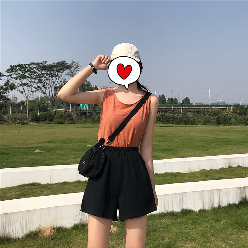 Women Shorts Black Summer Fashion Casual Clothes Solid color egan Hip hop punk Pocket drop harajuku vintage 220527