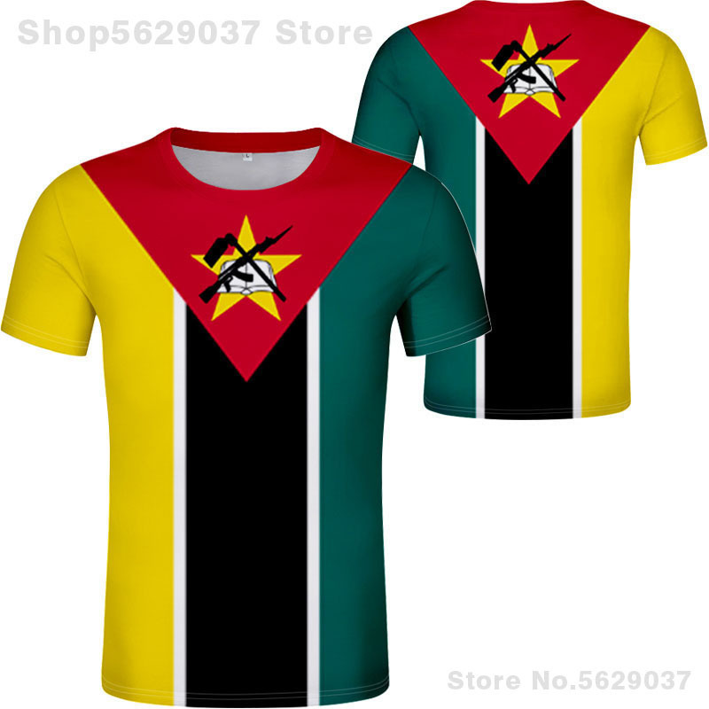 MOZAMBIQUE t shirt free custom made name number moz t-shirt nation flag mz republic portuguese college print po clothing 220609 - view 3