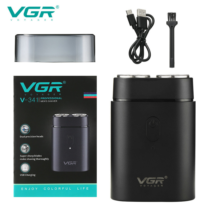 VGR Electric Shaver Multifunctional Rotary Shaver Men's Bald Artifact Rechargeable Shaver V-341 220322