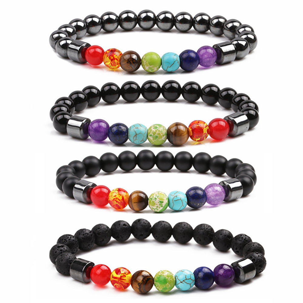 7 Chakra Gemstone Healing Beads Bracelet for women Men Strand Stress Relief Yoga 8MM Hematite Anxiety Aromatherapy Essential Oil Diffuser Bangle Jewelry
7 Chakra Gemstone Healing Beads Bracelet for women Men Strand Stress Relief Yoga 8MM Hematite Anxiety Aromatherapy Essential Oil Diffuser Bangle Jewelry