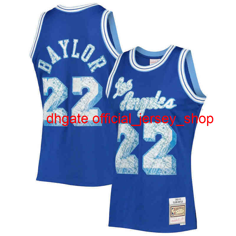 New Elgin Baylor 75th anniversary diamond Jersey