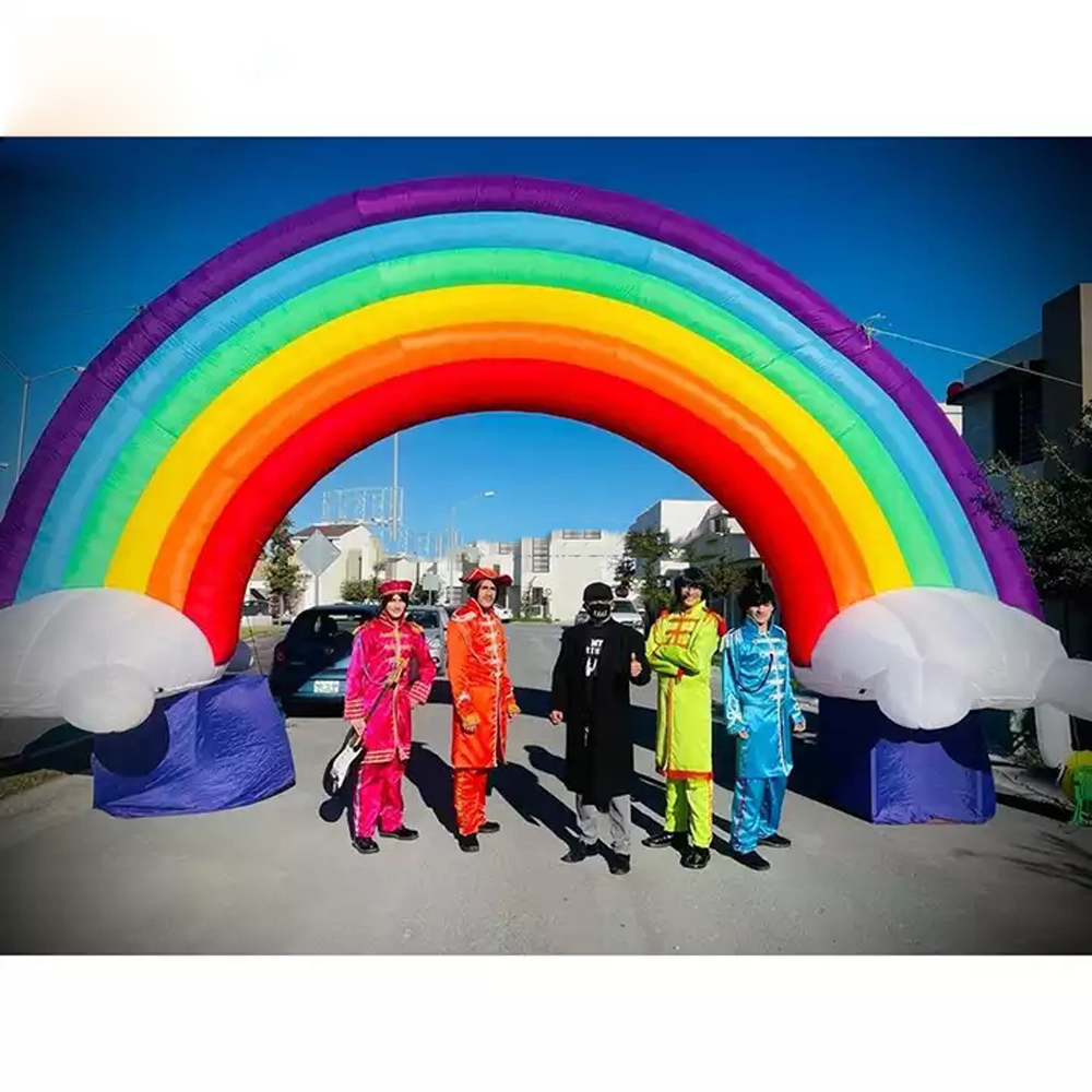 Colorful Advertising Archway Inflatable Rainbow Arch With Blower for Wedding Party Event decoration