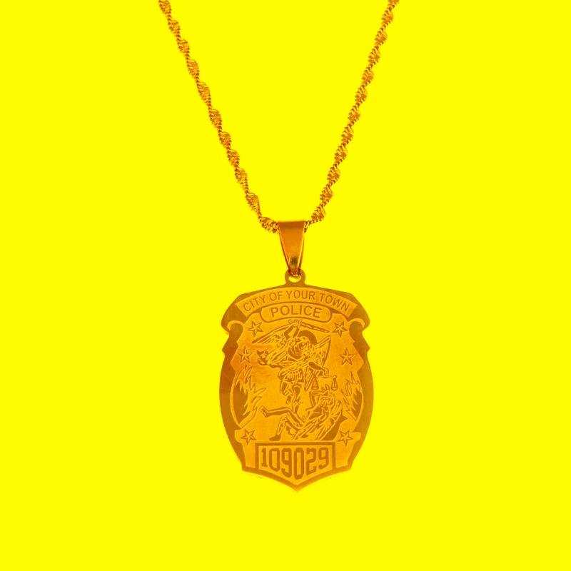 Pendant Necklaces Stainless Steel Saint Michael Personalized Badge With Department Number JewelryPendant PendantPendant
Pendant Necklaces Stainless Steel Saint Michael Personalized Badge With Department Number JewelryPendant PendantPendant