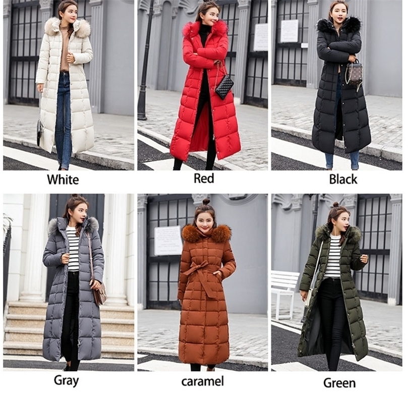 Arrival Fashion Slim Women Winter Jacket Cotton Padded Warm Thicken Ladies Coat Long Coats Parka Womens Jackets L82804 201125