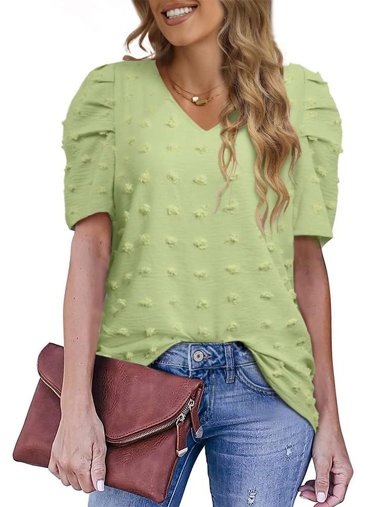 Women' Blouses & Shirts Summer For Women 2022 Fashion Jacquard V Neck Short Sleeve Elegant Office Work Lady Shirt Casual Chiffon TopsWomen, White
Women' Blouses & Shirts Summer For Women 2022 Fashion Jacquard V Neck Short Sleeve Elegant Office Work Lady Shirt Casual Chiffon TopsWomen, White