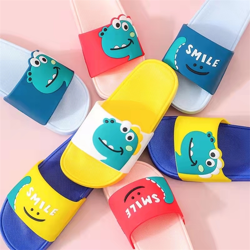 Summer Beach NonSlip Comfort Children Home Bathroom Indoor Cartoon Shoes Smile Dinosaur Kids Slippers For Boys 220616, Yellow
Summer Beach NonSlip Comfort Children Home Bathroom Indoor Cartoon Shoes Smile Dinosaur Kids Slippers For Boys 220616, Yellow