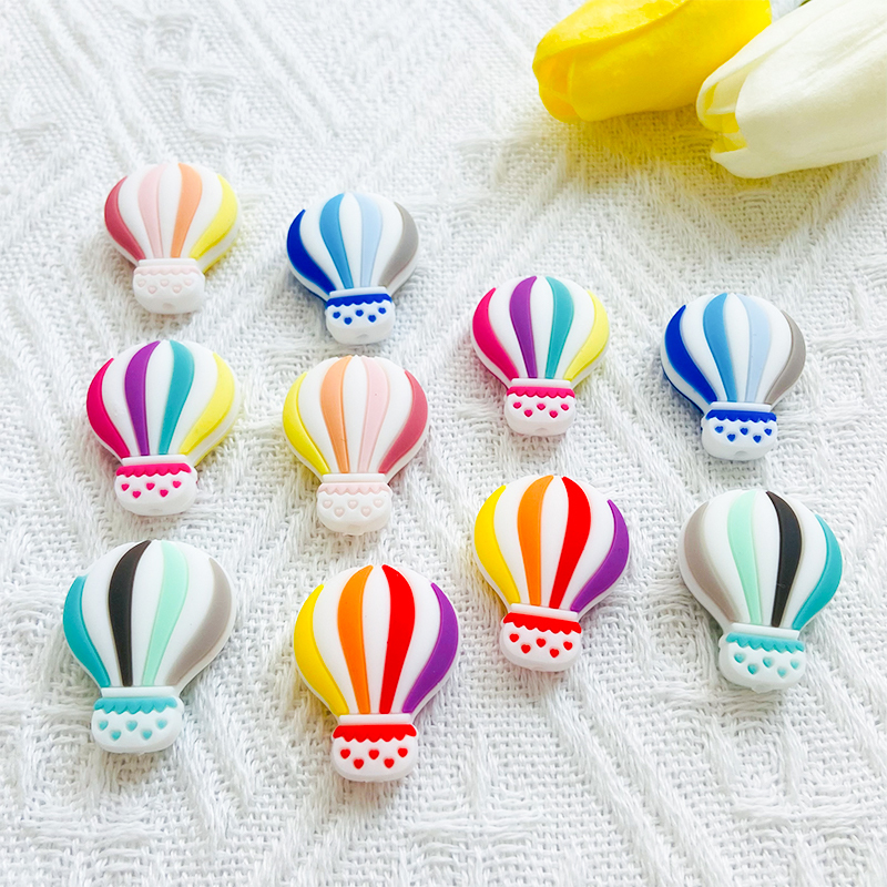 10Pcs Baby Silicone Beads Food Grade Silicone Teether Chewing Beads Cartoon Animal DIY Jewelry Pacifier Chain Gift Accessories 220815