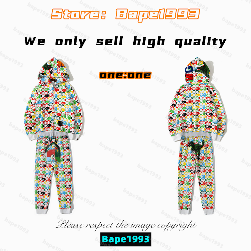 High quality Apes Mens Hoodies & Pants Sets Japan shark B ape head Galaxy spots luminous camo Male and female couples with the same model 100% cotton hoodies set 1993 TZ1-11, 1 button
High quality Apes Mens Hoodies & Pants Sets Japan shark B ape head Galaxy spots luminous camo Male and female couples with the same model 100% cotton hoodies set 1993 TZ1-11, 1 button