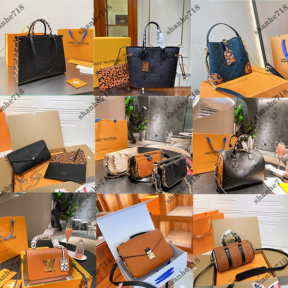 Leopard Style Cowhide Emboss Onthego Shoulder Crossbody Bag Twist Designer Luxury Handbags Metis Women Messenger Bags Speedy Lady Purses Felicie Clutch Wallets, Bubble paper package
Leopard Style Cowhide Emboss Onthego Shoulder Crossbody Bag Twist Designer Luxury Handbags Metis Women Messenger Bags Speedy Lady Purses Felicie Clutch Wallets, Bubble paper package