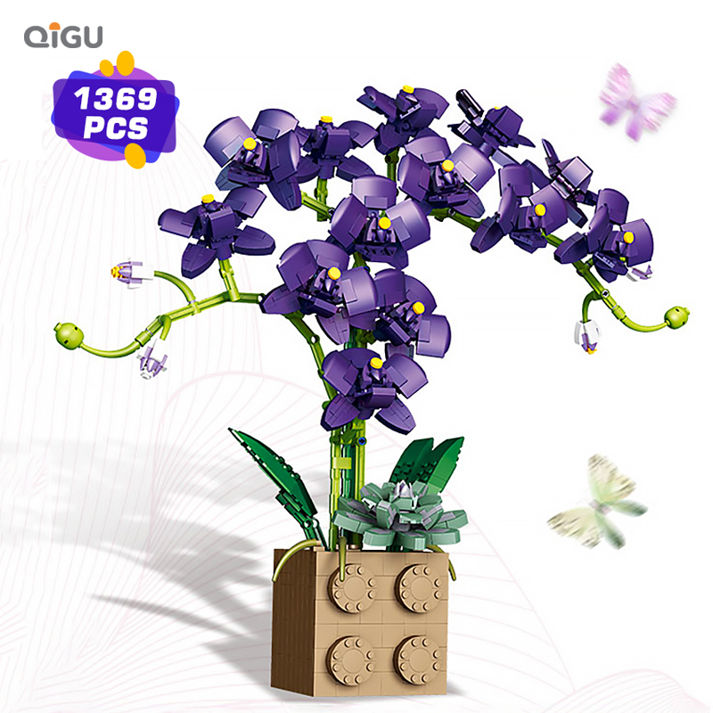 

Home Decor Ideas Legp Flower kits Toys Bouquet Sets Building Blocks Orchid Flowers Bricks Assembly MOC Holiday Christmas Gift
