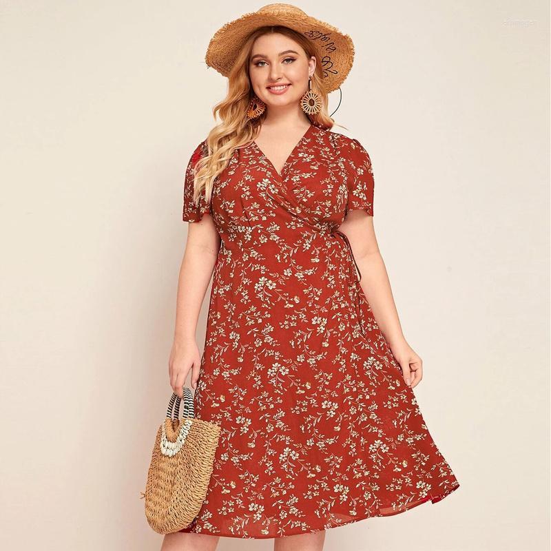 Plus Size Dresses HOUZHOU Floral Print Boho Dress Women Summer Sexy V-Neck Short Sleeve Bandage A-Line Midi Chiffon Beach Outing Echm22, Red
Plus Size Dresses HOUZHOU Floral Print Boho Dress Women Summer Sexy V-Neck Short Sleeve Bandage A-Line Midi Chiffon Beach Outing Echm22, Red